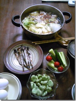 家族ですき焼き