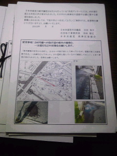 市民アンケートー高津区の道路、公園、交通問題での行政交渉
